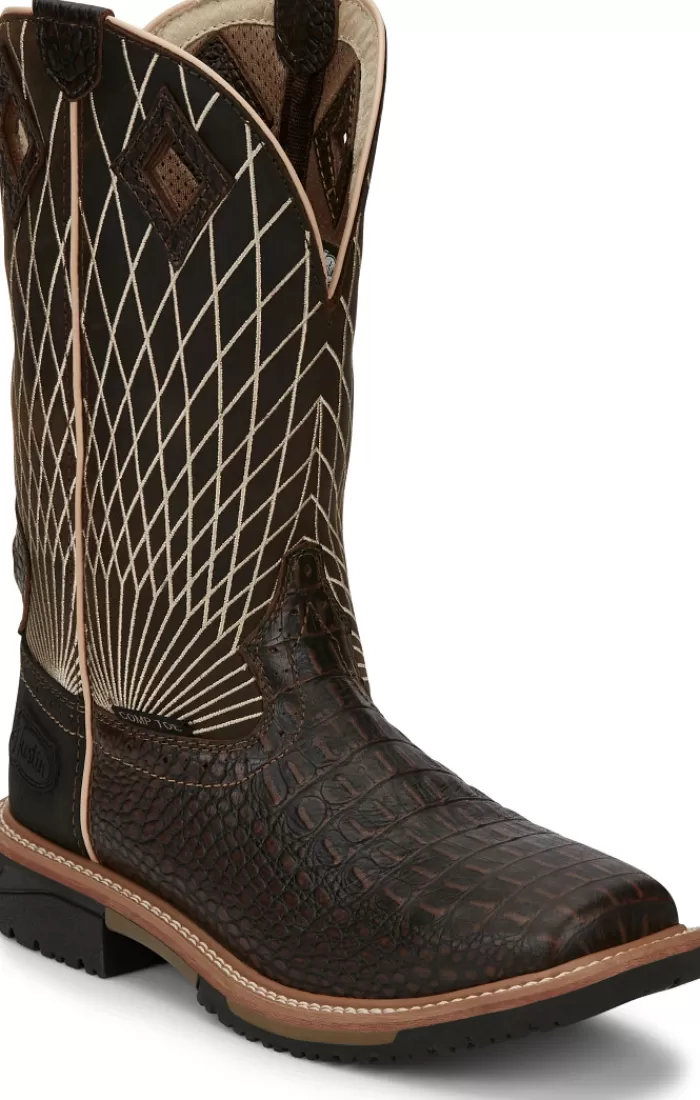 Derrickman 12" Comp Toe^Justin Boots Flash Sale