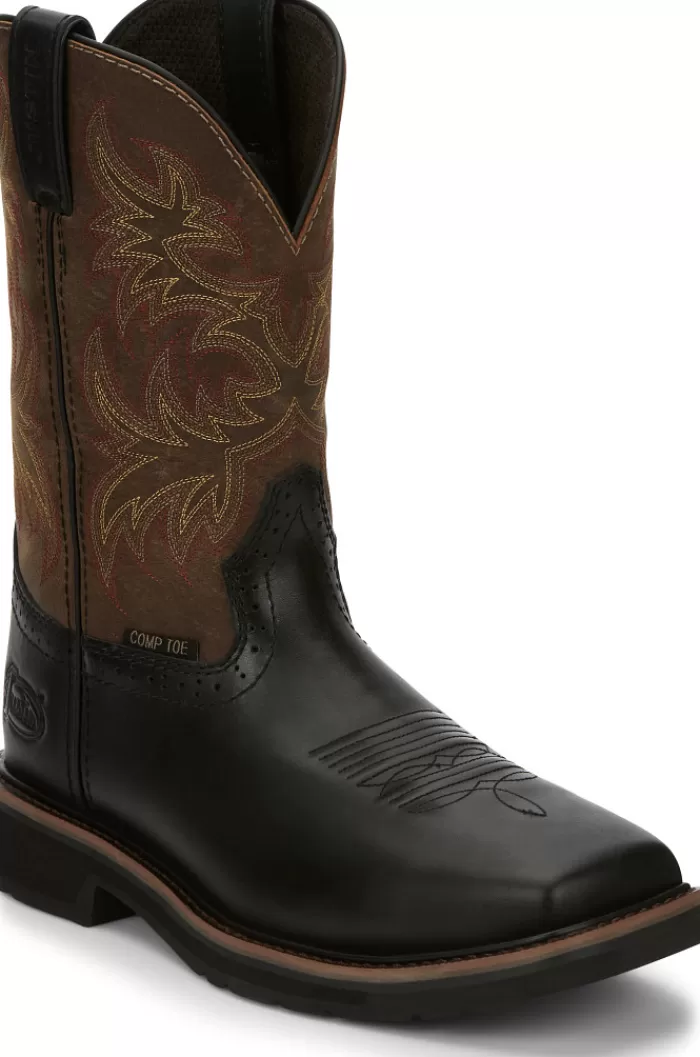 Driller 11" Comp Toe^Justin Boots Outlet