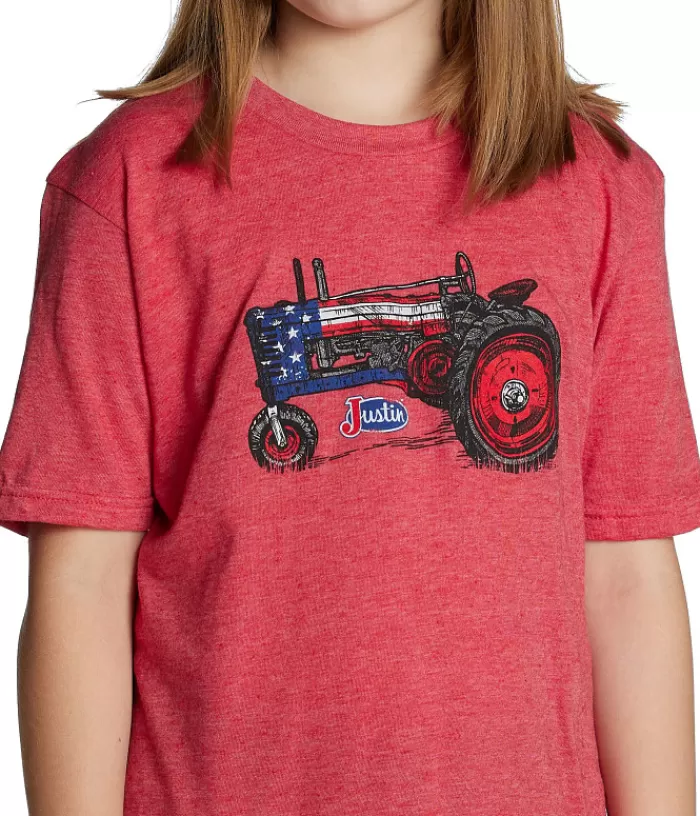 Justin Kid's Patriotic Tractor Tee^Justin Boots Best Sale