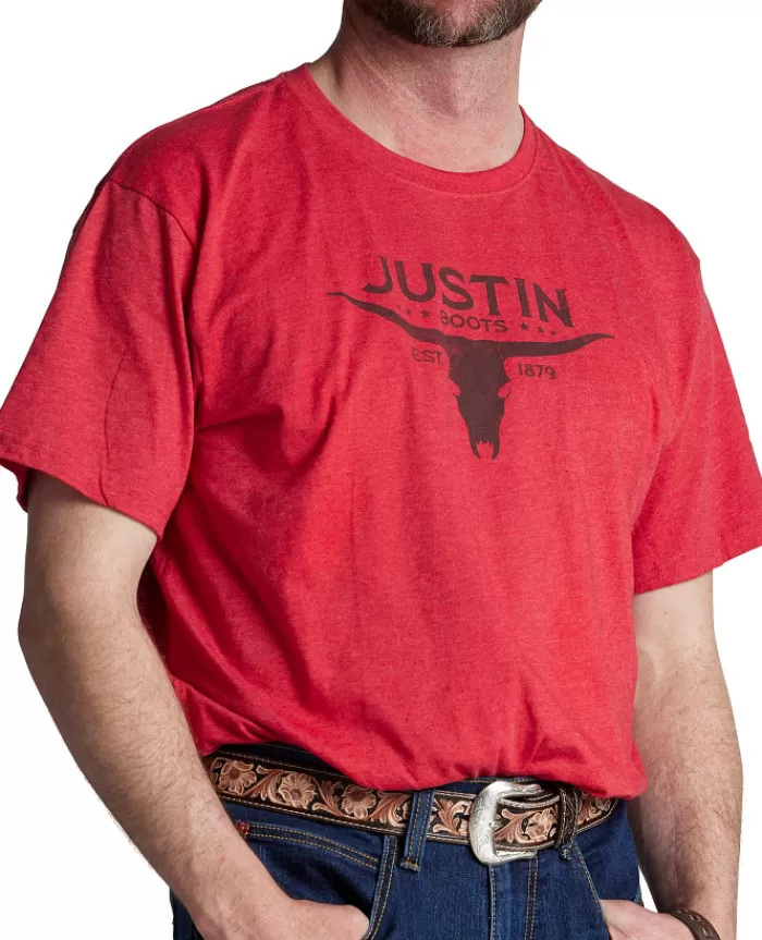 Justin Men's Bull Skull Tee^Justin Boots Store