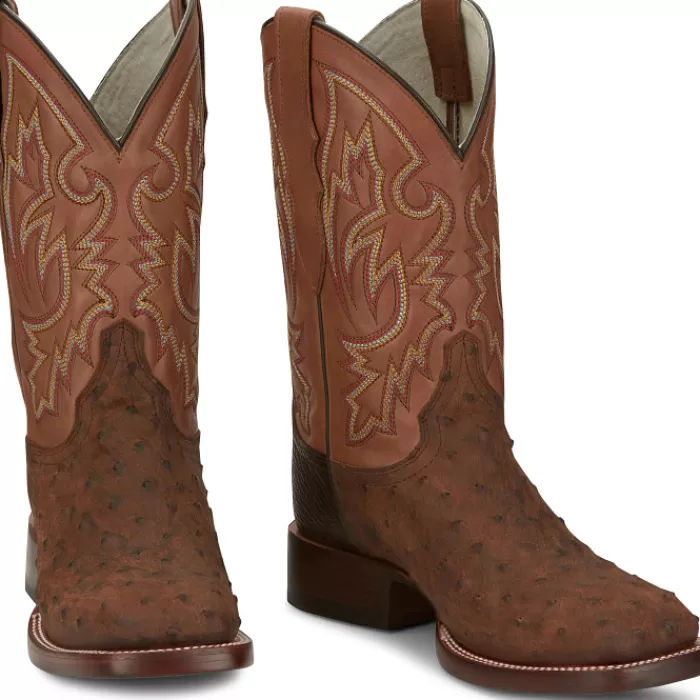 King - Full Quill Ostrich^Justin Boots New