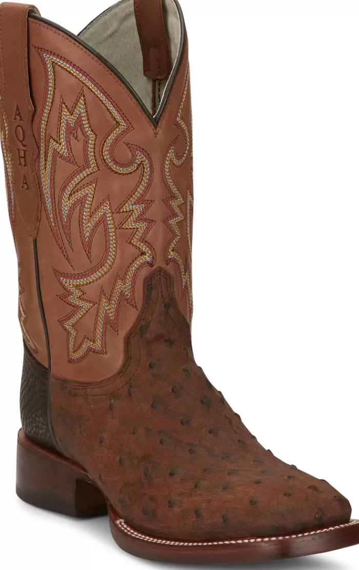 King - Full Quill Ostrich^Justin Boots New