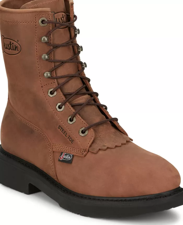 Livestock 8” Steel Toe^Justin Boots Outlet