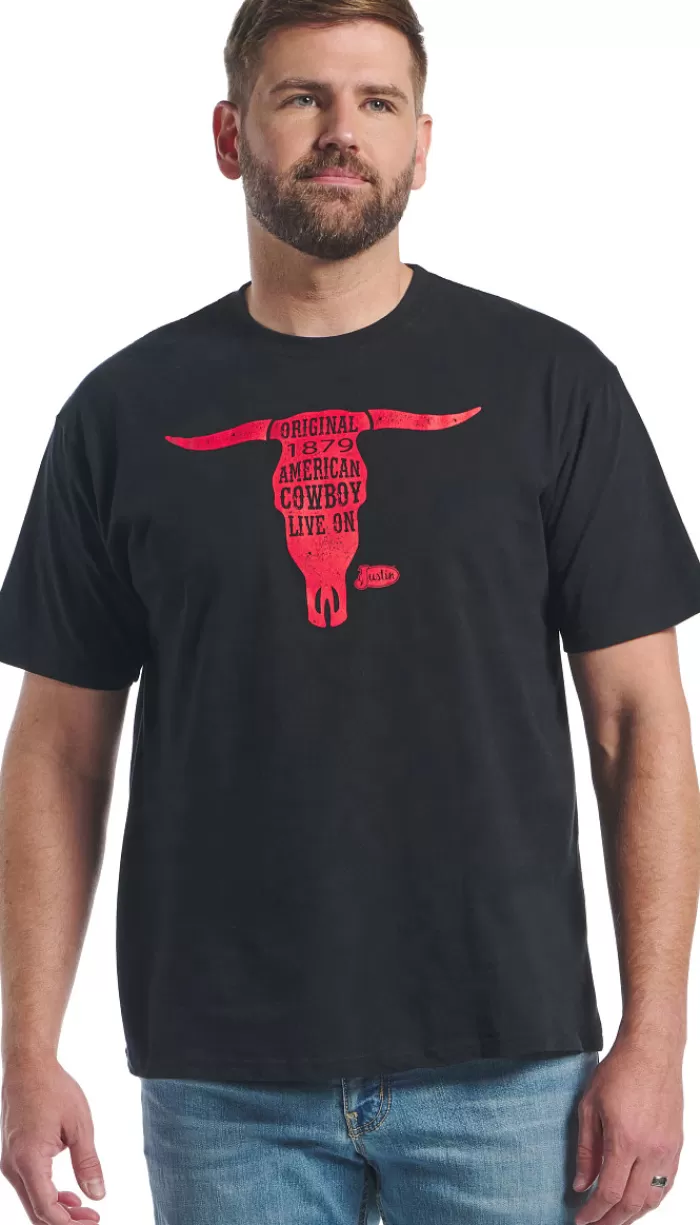 Men's Cowboy Live On Tee^Justin Boots Cheap